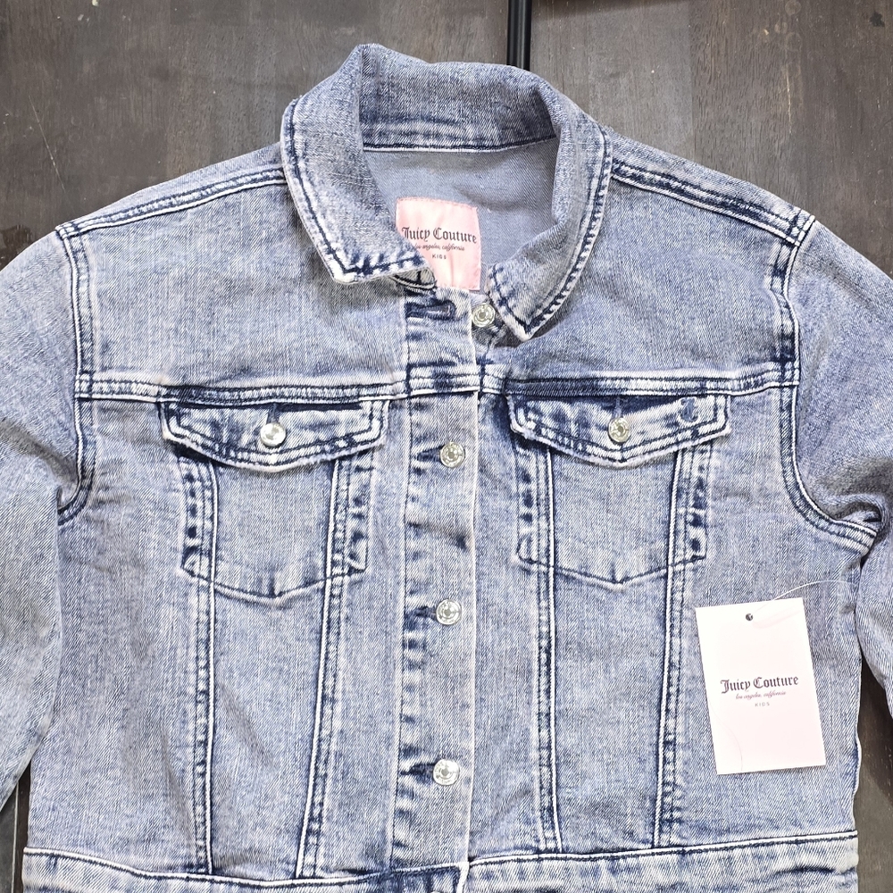 Juicy Couture Kids Denim Jacket in Blue - Picture 2 of 9